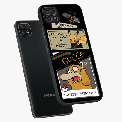 Gucci Play Mashup Glass Case displayed in angled mockup highlighting stylish fashion mashup design with bold aesthetic.
