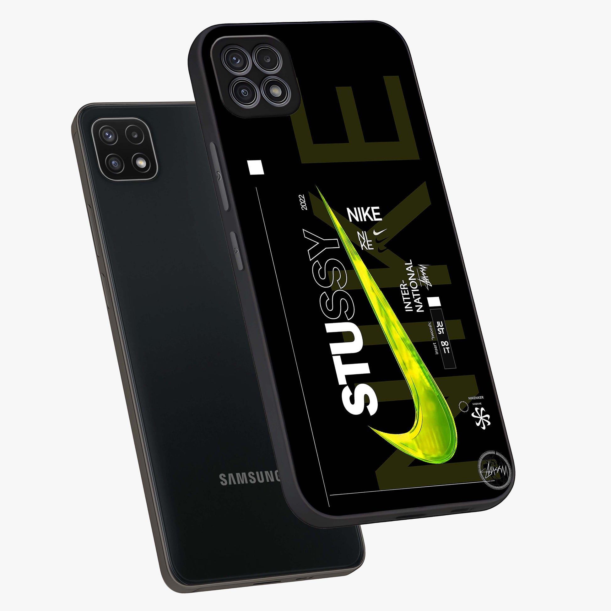 Neon Street Edition Glass Case displayed in angled mockup highlighting vibrant urban design with bold street aesthetic.