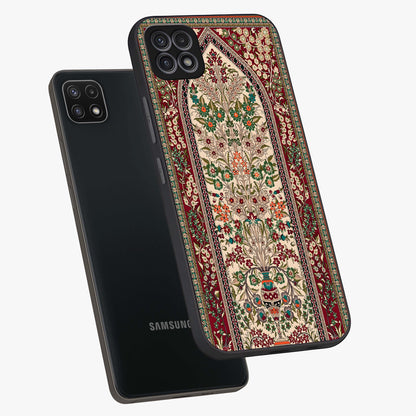 Persian Inspired Glass Case displayed in angled mockup highlighting intricate traditional design with elegant cultural aesthetic.
