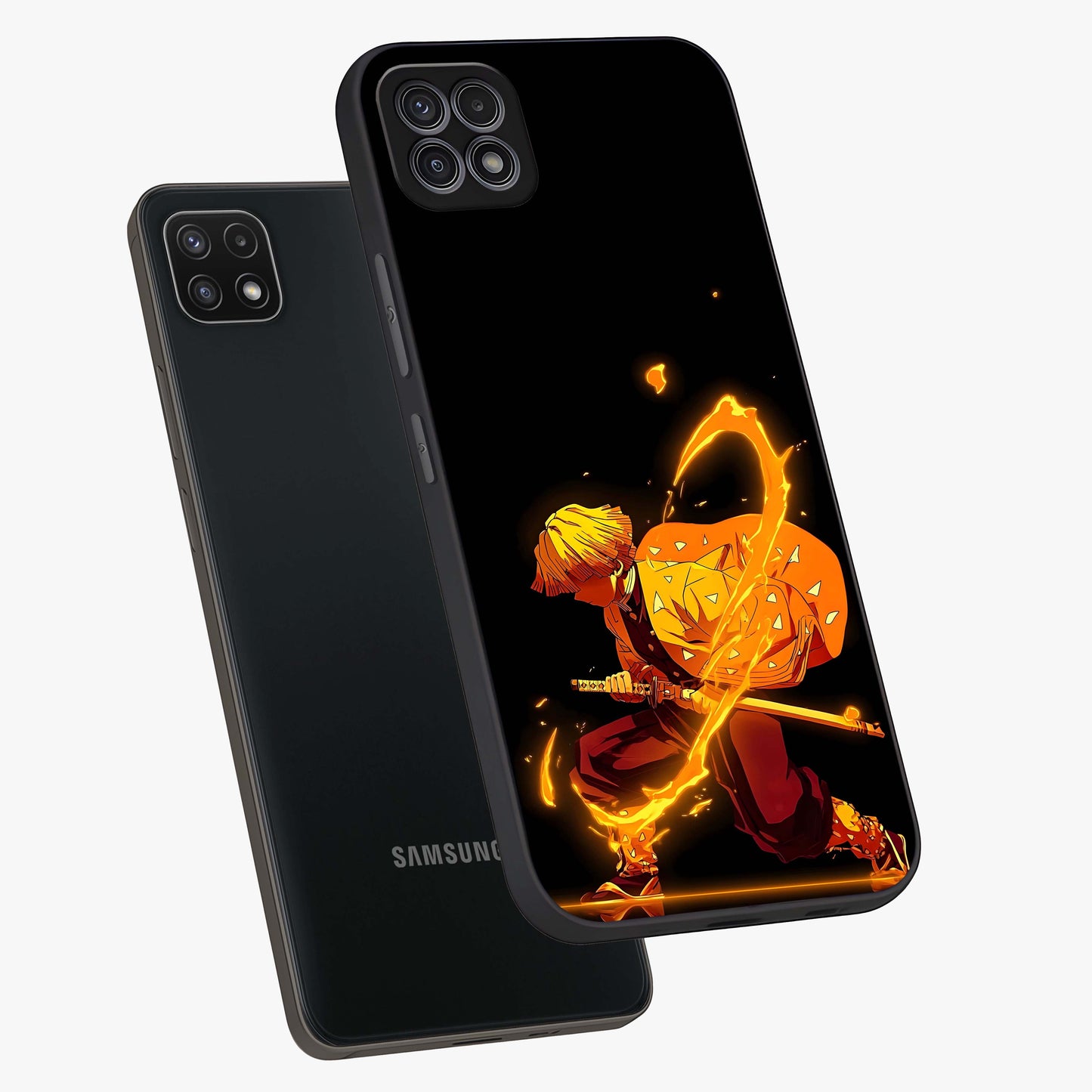 Thunder Flame Execution Glass Case displayed in angled mockup highlighting dramatic fire themed design with intense fantasy aesthetic.