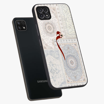 White Aesthetic Bow Glass Case displayed in angled mockup highlighting clean bow design with soft aesthetic style.