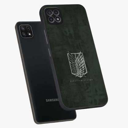 Wings Of Freedom Glass Case displayed in angled mockup highlighting graceful wing design with inspirational aesthetic.