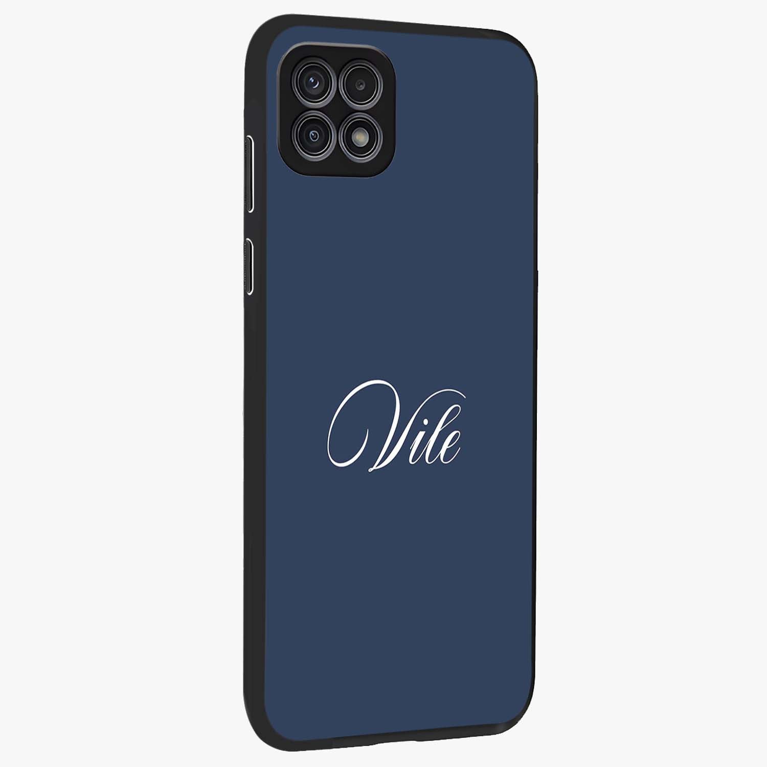 Blue Vintage Floral Pattern Glass Case displayed in angled mockup highlighting classic blue floral pattern and retro aesthetic design.