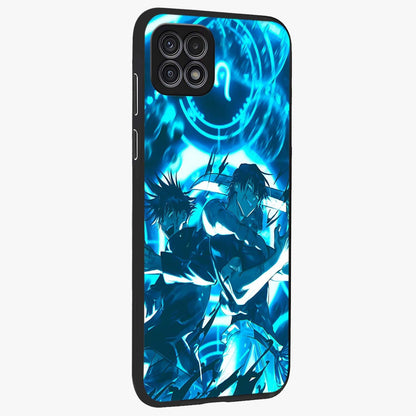 Cursed Energy Clash Glass Case upright view showcasing dramatic clash artwork with bold supernatural theme.