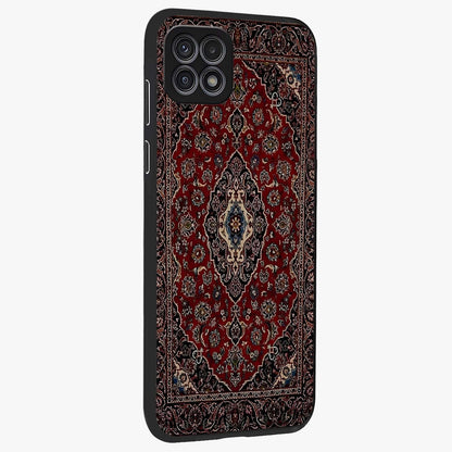 Heritage Carpet Royale Glass Case upright view showcasing detailed ornamental artwork with luxurious traditional theme.