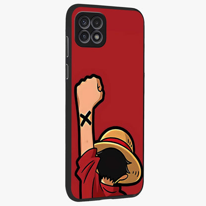 Luffy X Spirit Glass Case upright view showcasing striking anime artwork with adventurous character theme.