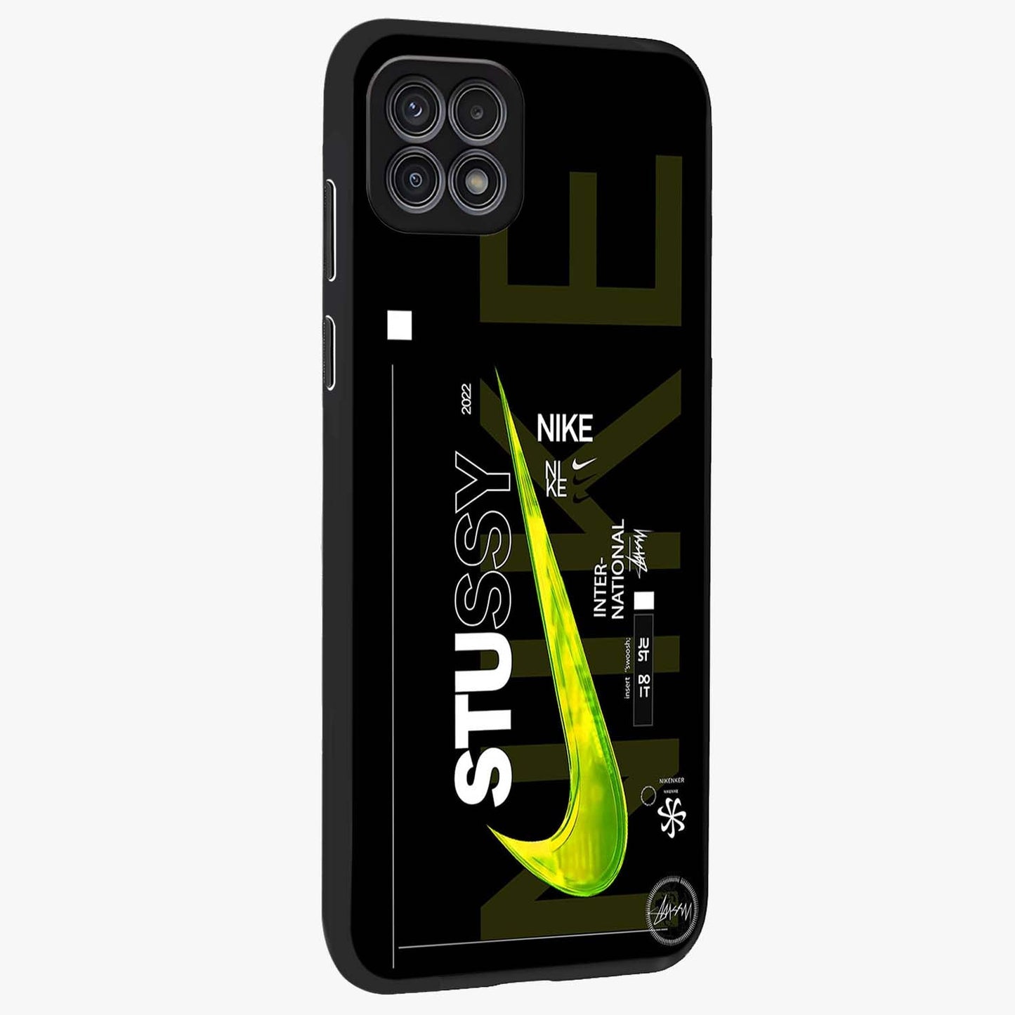 Neon Street Edition Glass Case upright view showcasing colorful neon artwork with modern street culture theme.
