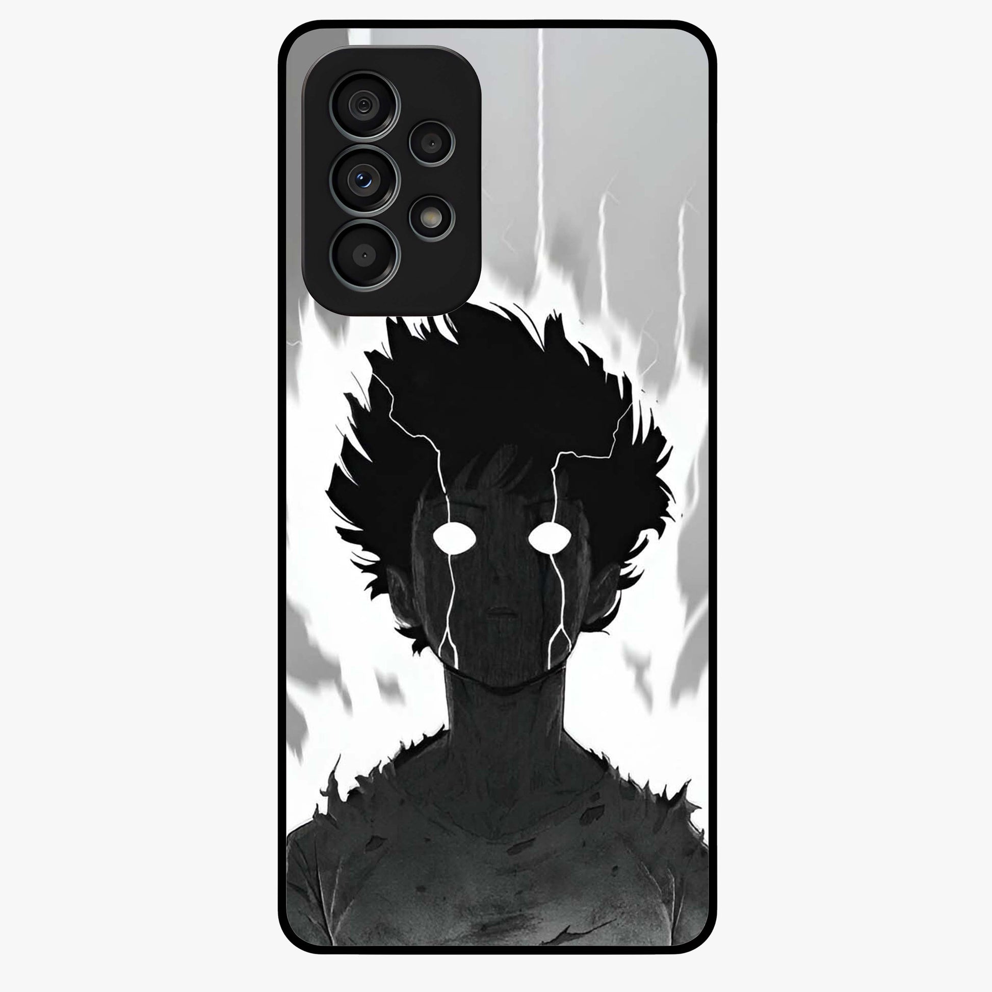 Awakened Inner Rage Glass Case showing flat back view with intense artistic artwork and glossy glass finish.