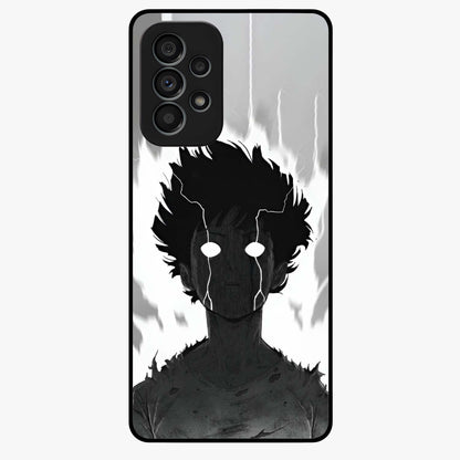 Awakened Inner Rage Glass Case showing flat back view with intense artistic artwork and glossy glass finish.