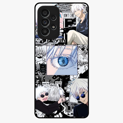Infinity Sorcerer Chaos Glass Case showing flat back view with mystical sorcerer themed artwork and glossy glass finish.