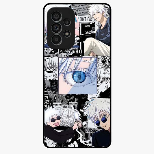 Infinity Sorcerer Chaos Glass Case showing flat back view with mystical sorcerer themed artwork and glossy glass finish.
