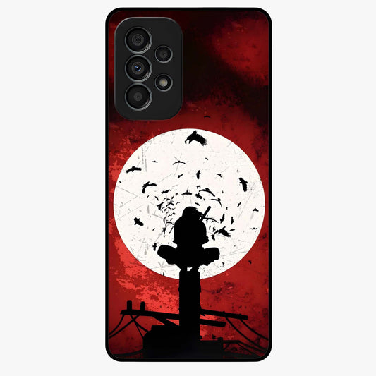 Itachi Limited Edition Naruto Anime Glass Case showing flat back view with iconic anime character artwork and glossy glass finish.