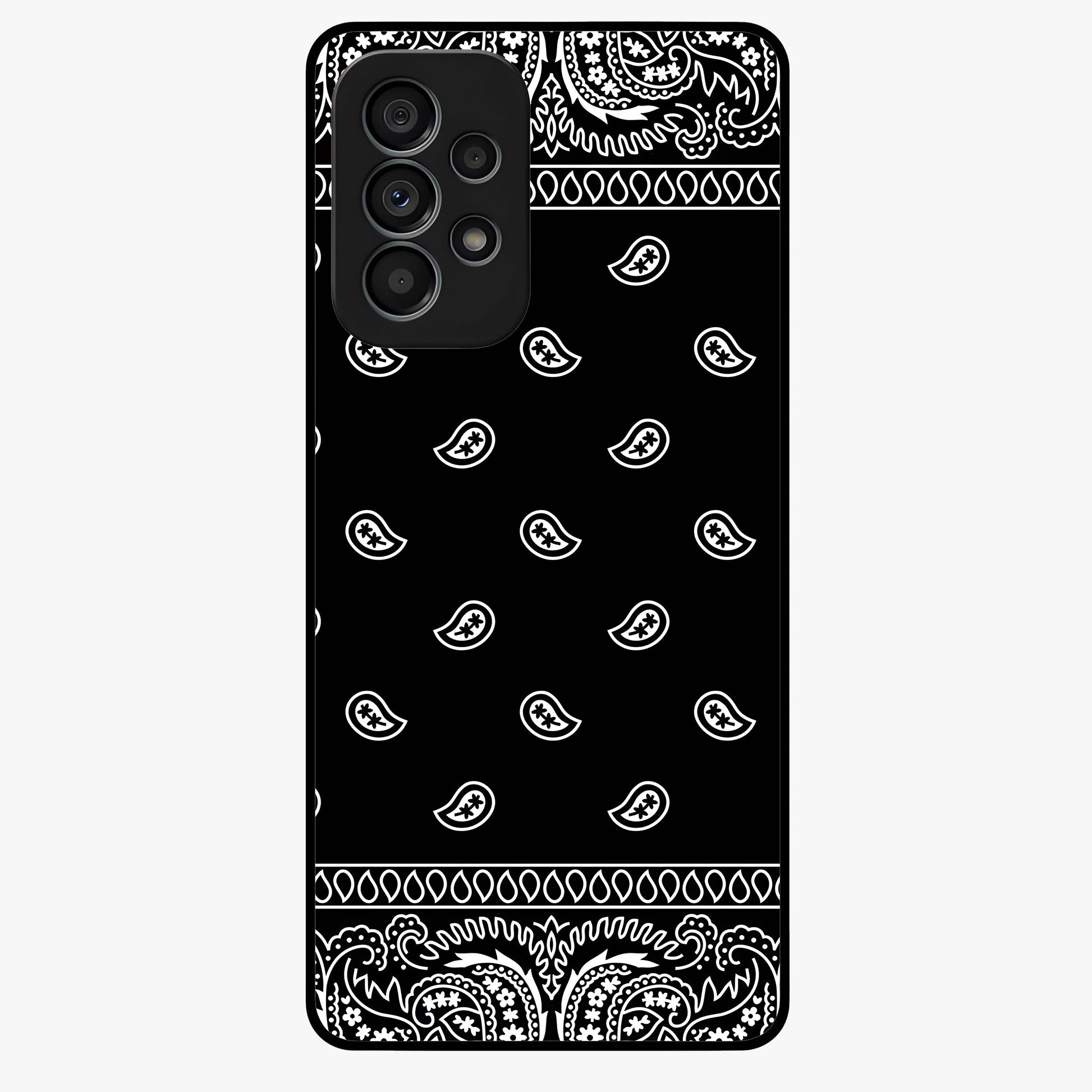 Retro Rebel Threads Glass Case showing flat back view with vintage street style artwork and glossy glass finish.