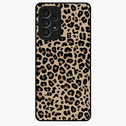 Savage Chic Pattern Glass Case showing flat back view with stylish patterned artwork and glossy glass finish.