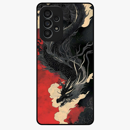 Shadow Dragon Fury Glass Case showing flat back view with fierce dragon artwork and glossy glass finish.