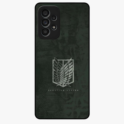 Wings Of Freedom Glass Case showing flat back view with symbolic wings artwork and glossy glass finish.