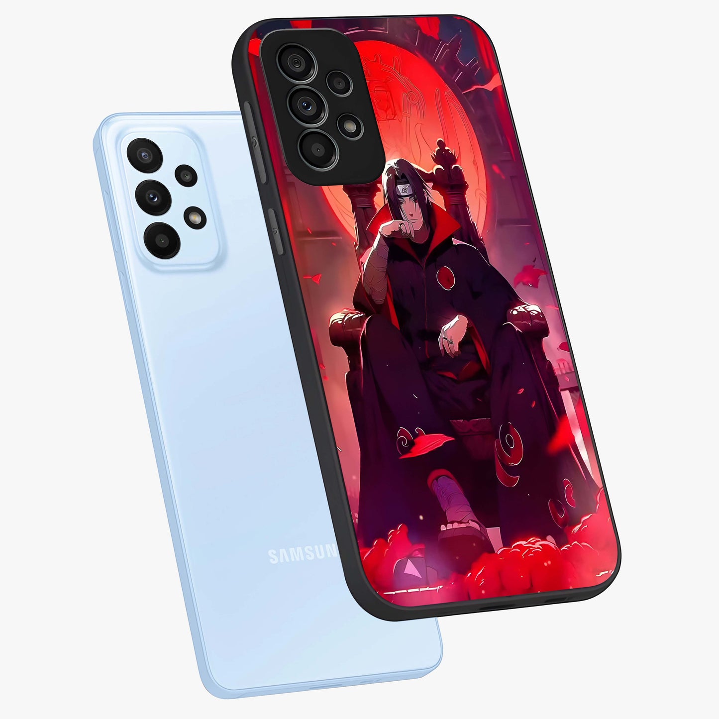 Blood Moon Sovereign Glass Case displayed in angled mockup highlighting dark celestial moon design and dramatic theme.