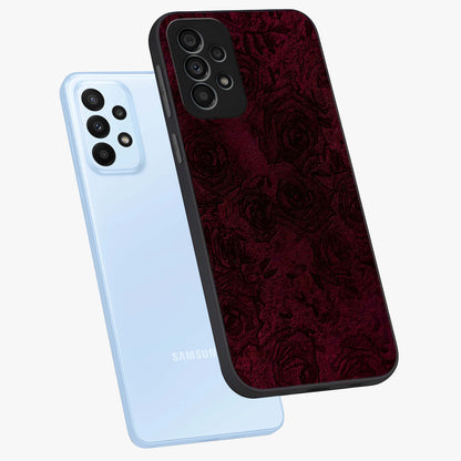 Crimson Fade Flow Glass Case displayed in angled mockup highlighting smooth gradient design with modern aesthetic style.