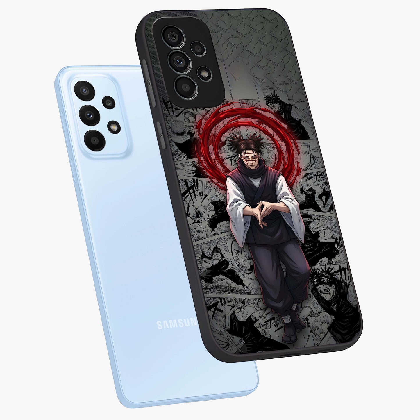 Cursed Ritual Ascension Glass Case displayed in angled mockup highlighting mystical ritual illustration with supernatural aesthetic.