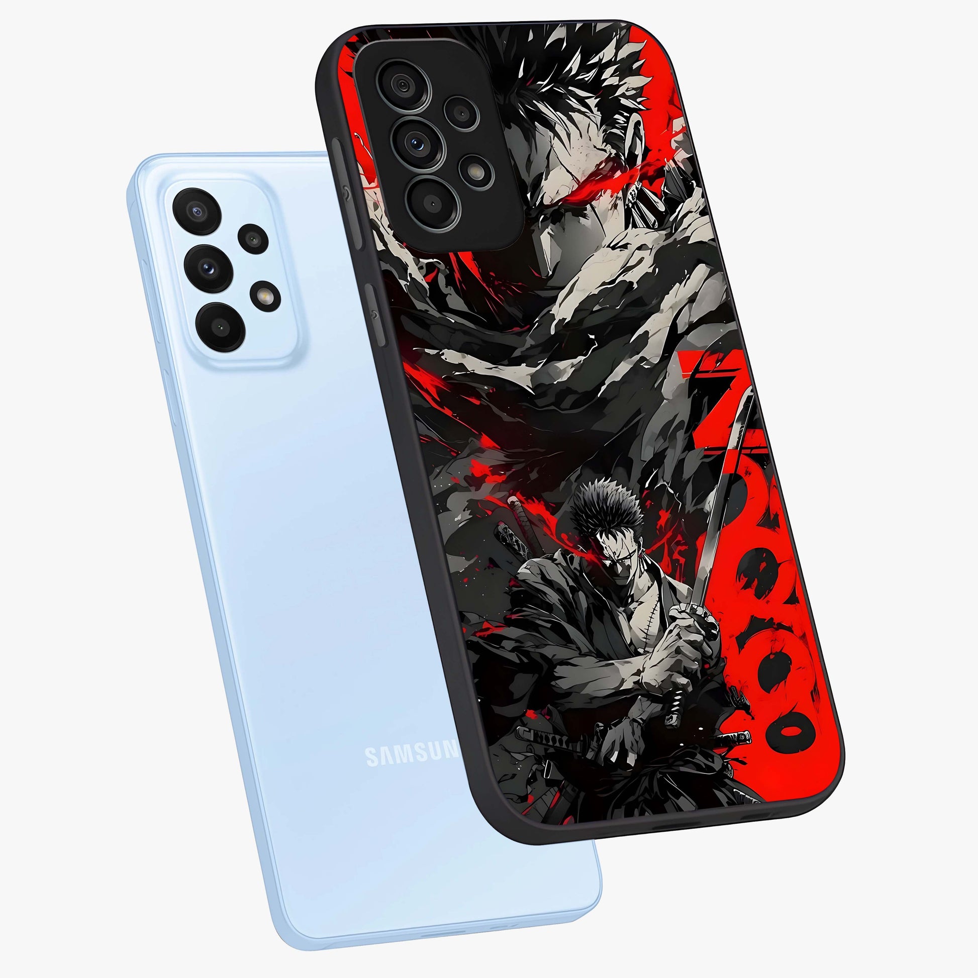 Demon Sword Resolve Glass Case displayed in angled mockup highlighting powerful demon sword illustration with dark fantasy aesthetic.
