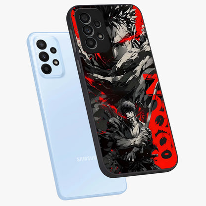 Demon Sword Resolve Glass Case displayed in angled mockup highlighting powerful demon sword illustration with dark fantasy aesthetic.