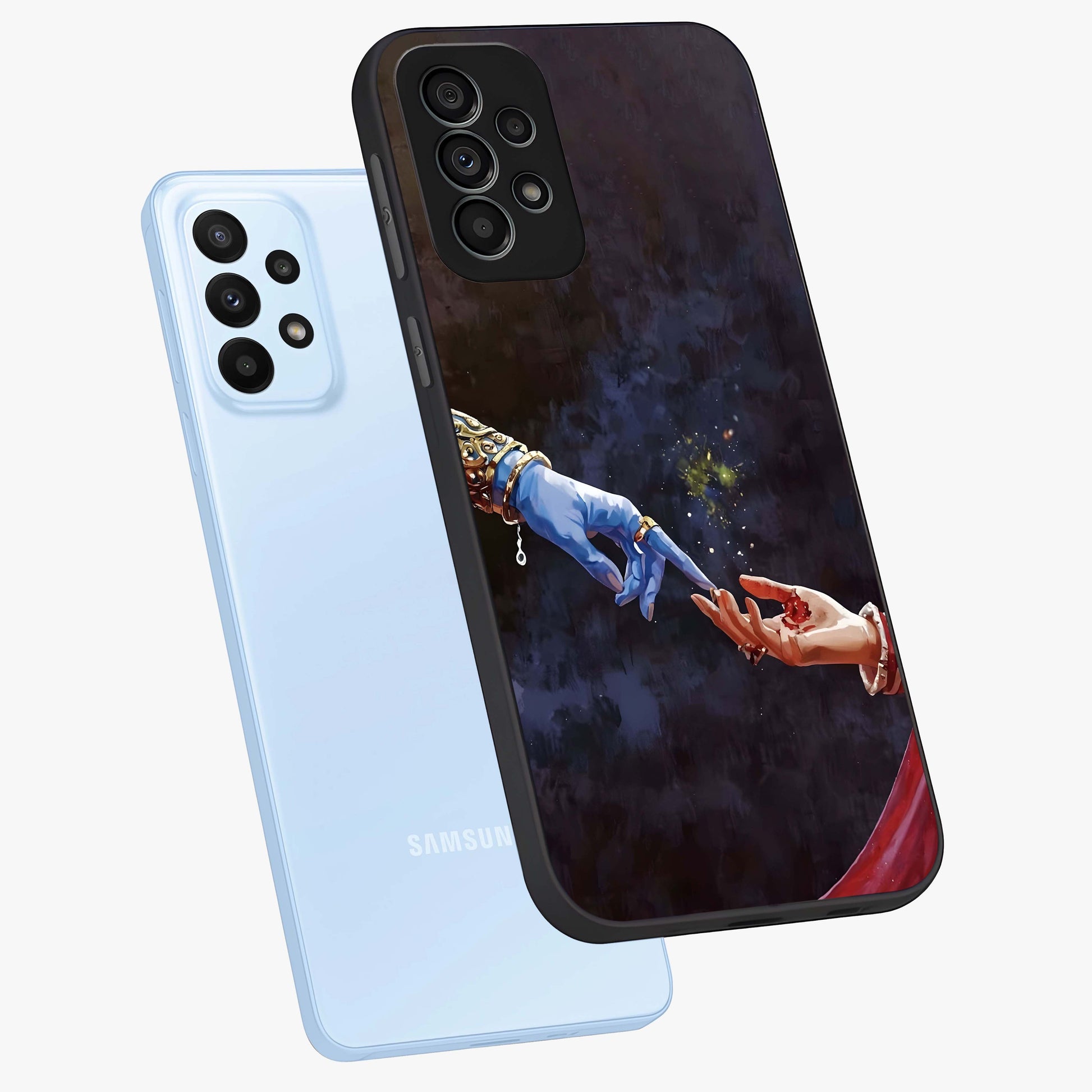 Divine Touch Eternal Glass Case displayed in angled mockup highlighting elegant divine inspired design with calm aesthetic style.