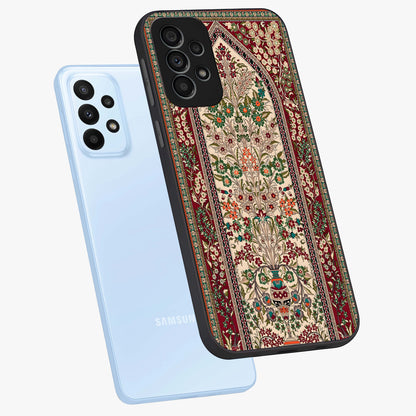 Persian Inspired Glass Case displayed in angled mockup highlighting intricate traditional design with elegant cultural aesthetic.