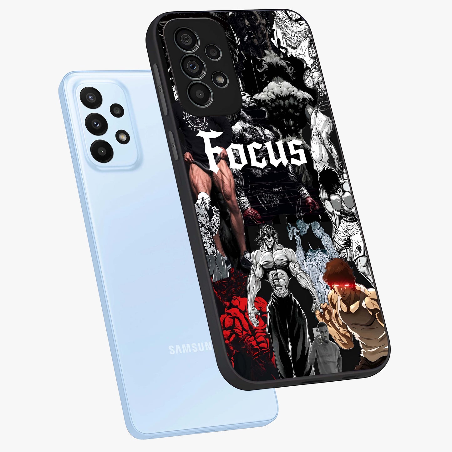 Relentless Power Focus Glass Case displayed in angled mockup highlighting bold statement design with modern aesthetic style.