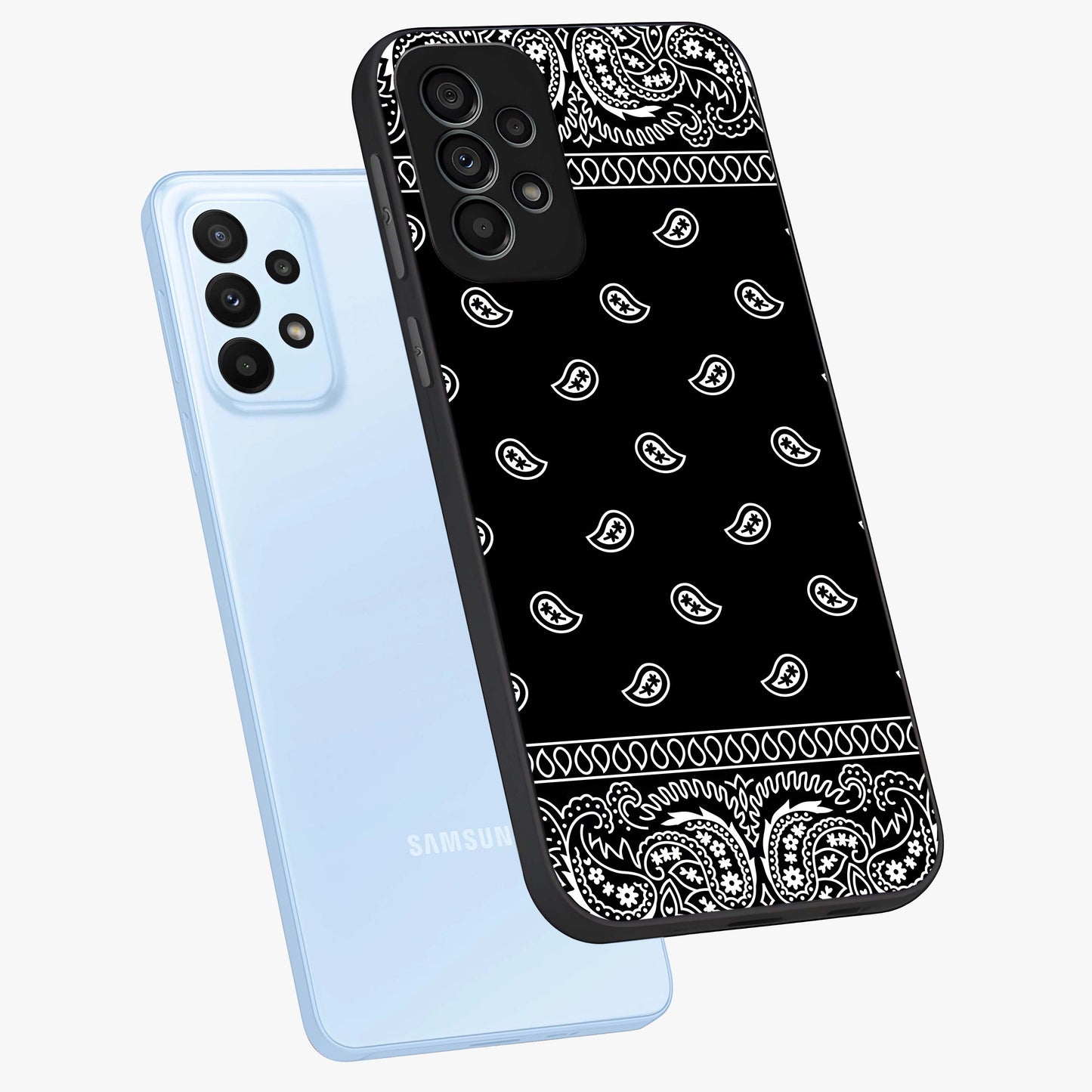 Retro Rebel Threads Glass Case displayed in angled mockup highlighting retro inspired graphic design with rebellious aesthetic.