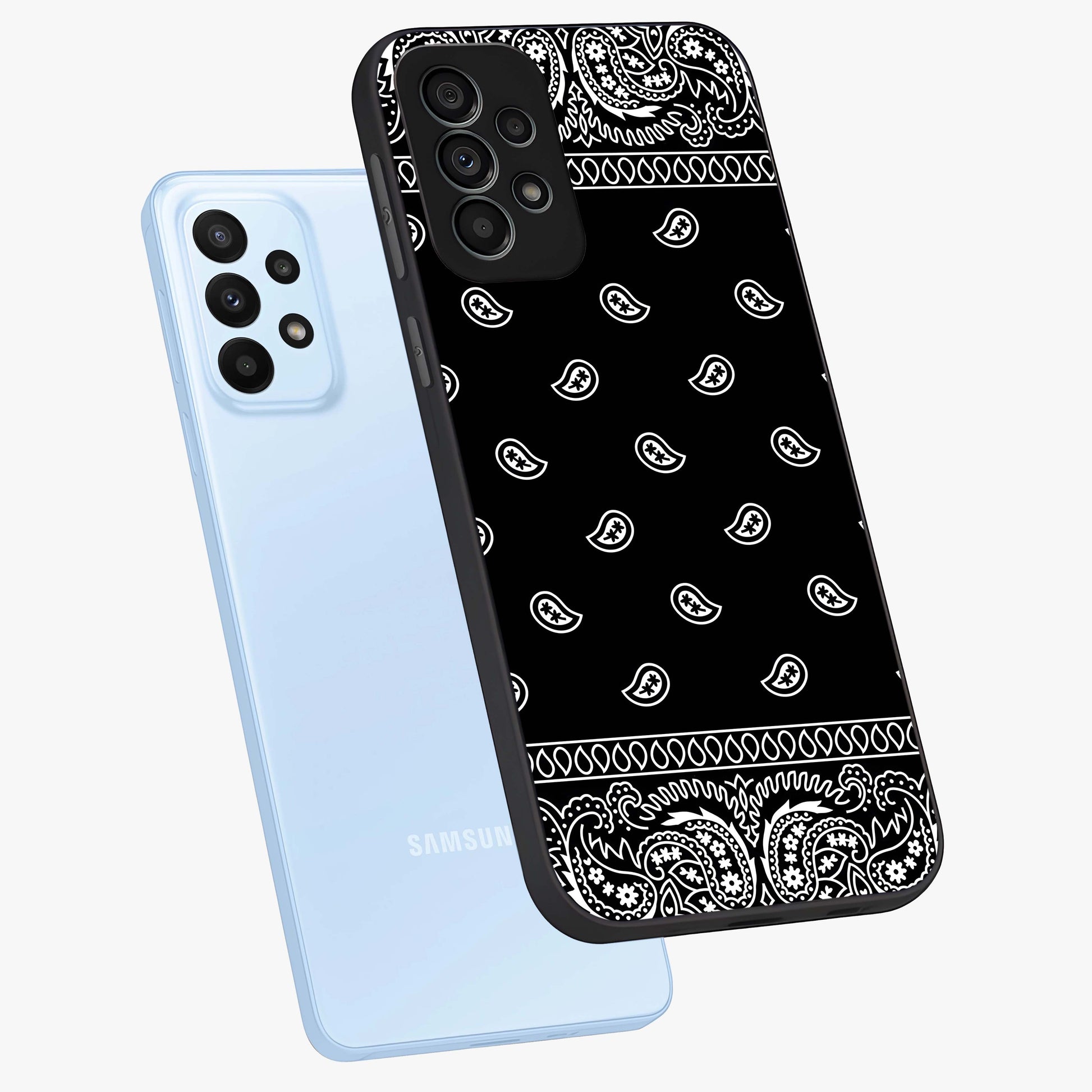 Retro Rebel Threads Glass Case displayed in angled mockup highlighting retro inspired graphic design with rebellious aesthetic.