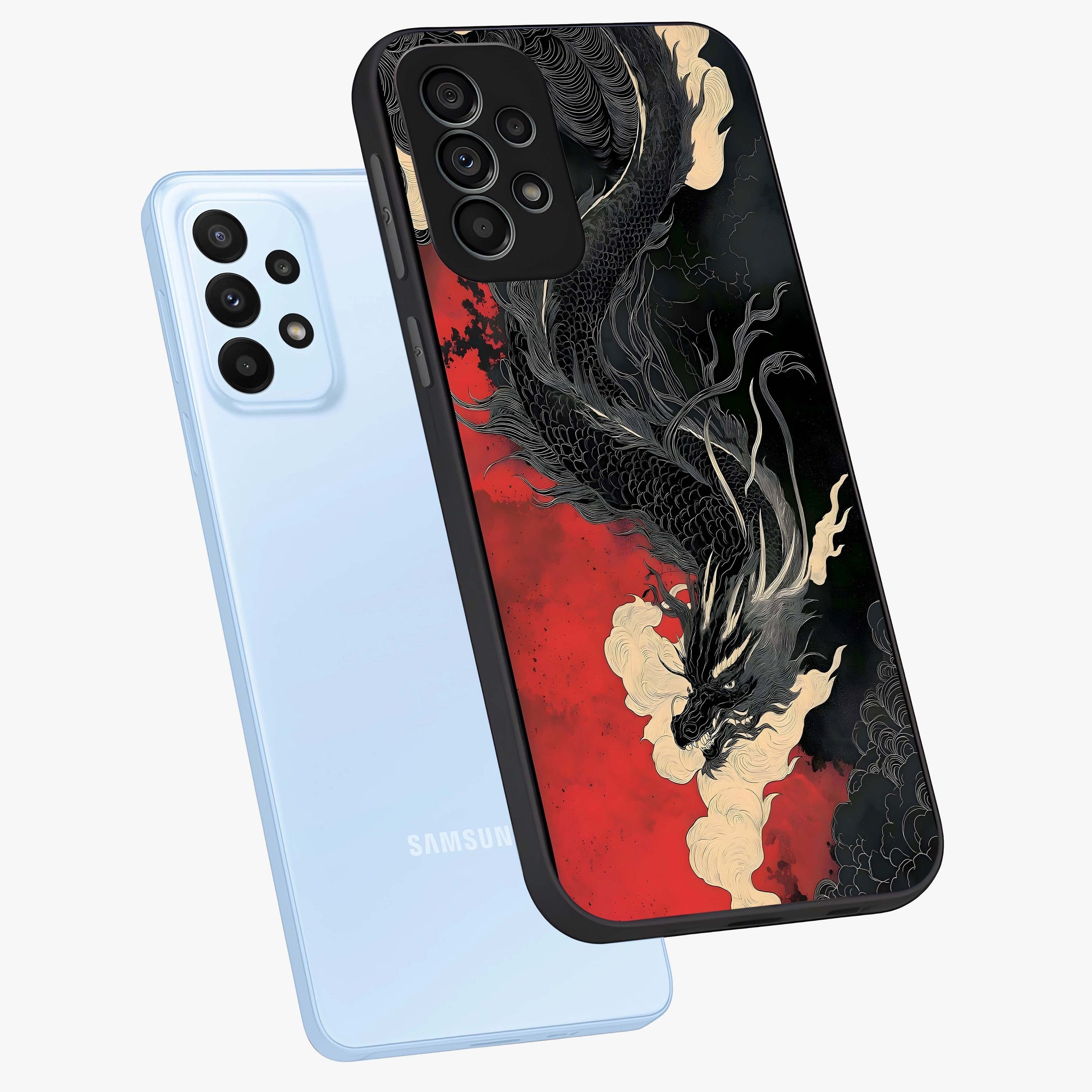 Shadow Dragon Fury Glass Case displayed in angled mockup highlighting powerful dragon illustration with dark fantasy aesthetic.