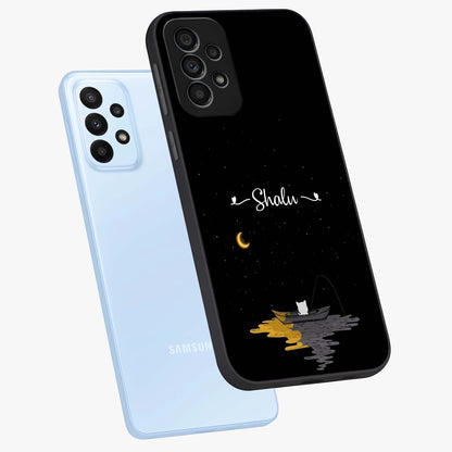 Silent Night Row Glass Case displayed in angled mockup highlighting peaceful evening design with dreamy night aesthetic.