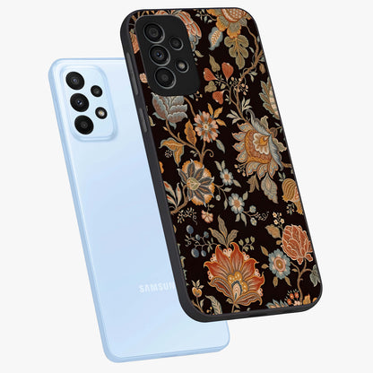 Vintage Floral Dream Glass Case displayed in angled mockup highlighting elegant vintage flower design with soft aesthetic style.