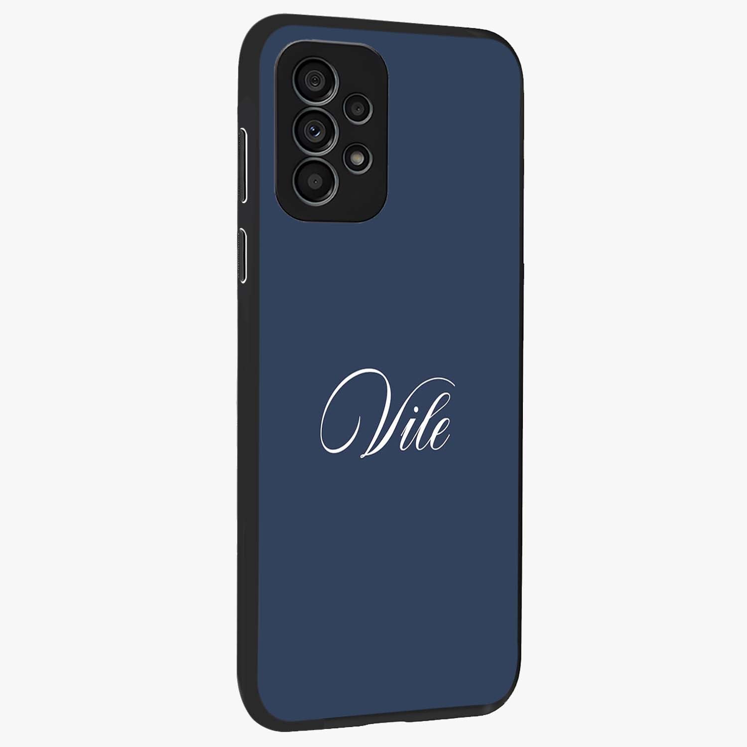 Blue Vintage Floral Pattern Glass Case displayed in angled mockup highlighting classic blue floral pattern and retro aesthetic design.