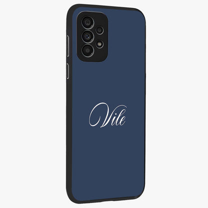 Blue Vintage Floral Pattern Glass Case displayed in angled mockup highlighting classic blue floral pattern and retro aesthetic design.