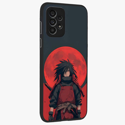 Crimson Moon Warlord Glass Case upright view showcasing powerful warlord artwork with dark celestial theme.