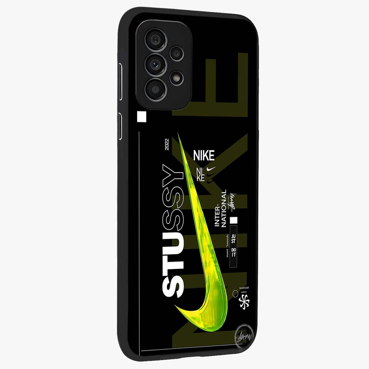 Neon Street Edition Glass Case upright view showcasing colorful neon artwork with modern street culture theme.
