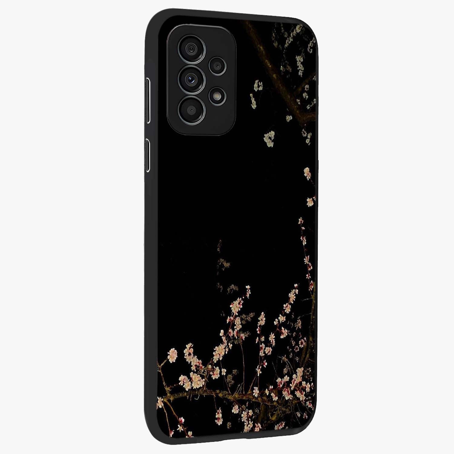 Petal Moon Light With Custom Name Glass Case upright view showcasing elegant floral moon artwork with personalized aesthetic.