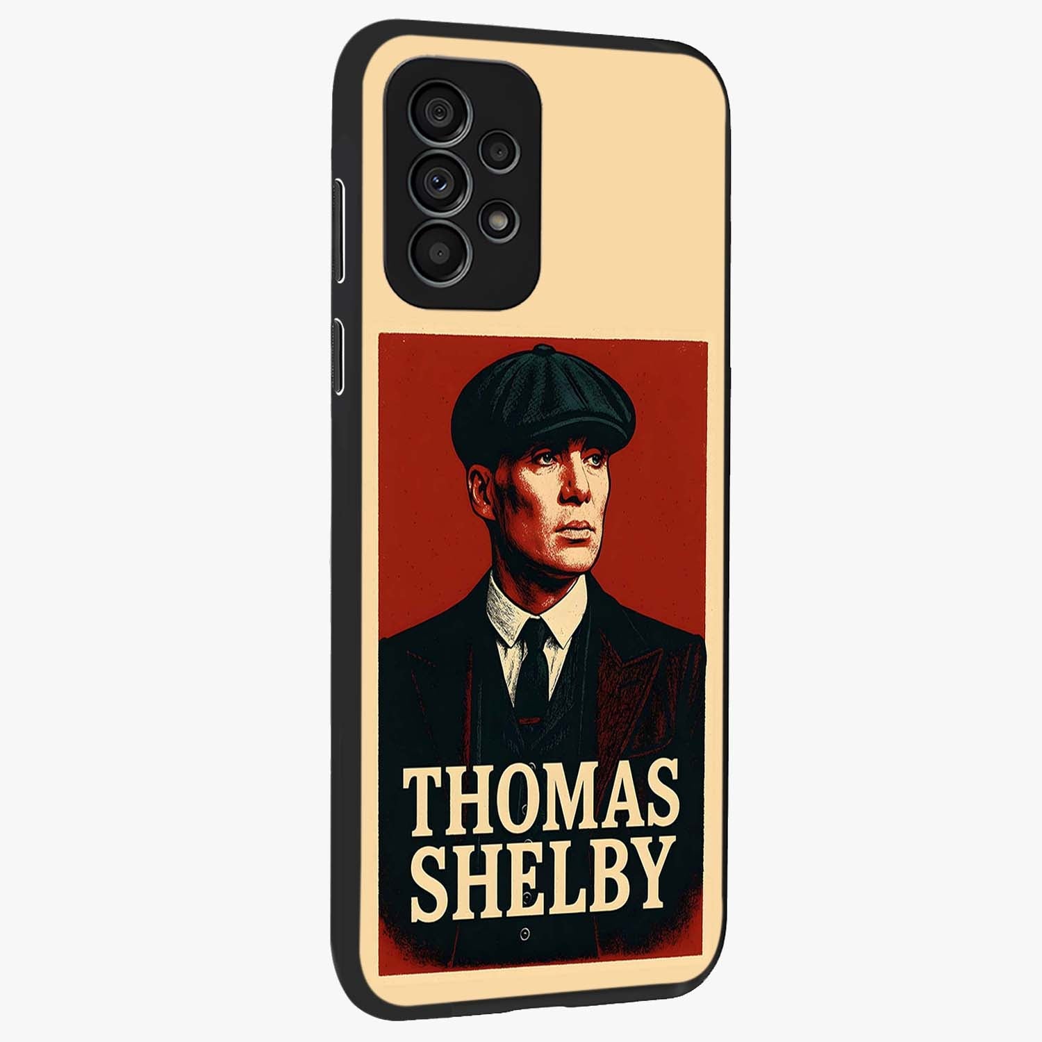 Vintage Mafia Authority Glass Case upright view showcasing dramatic vintage artwork with iconic authority theme.