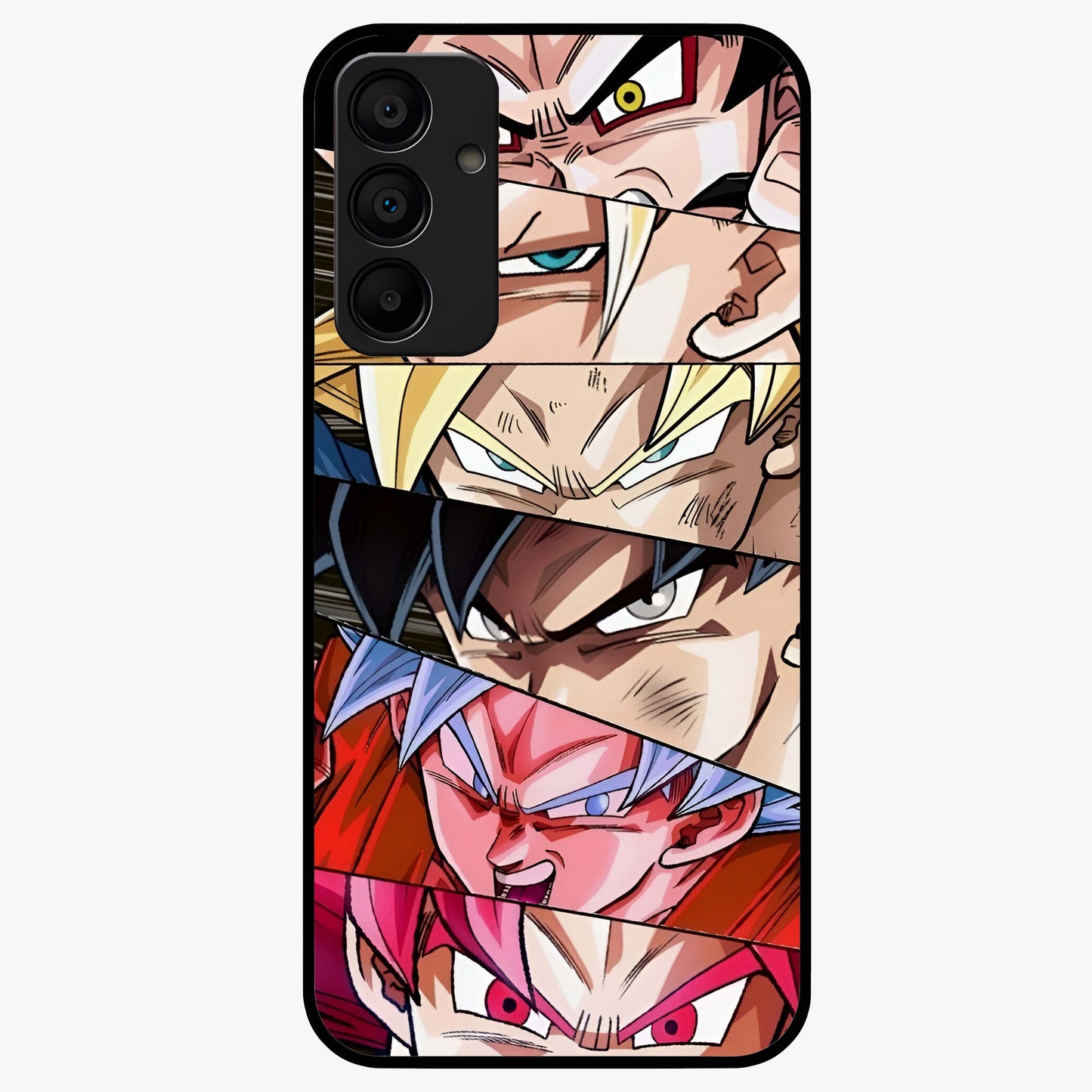 Anime Character Glass Case showing flat back view with vibrant anime artwork and glossy glass finish.