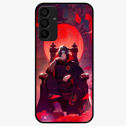 Blood Moon Sovereign Glass Case showing flat back view with mystical blood moon artwork and glossy glass finish.