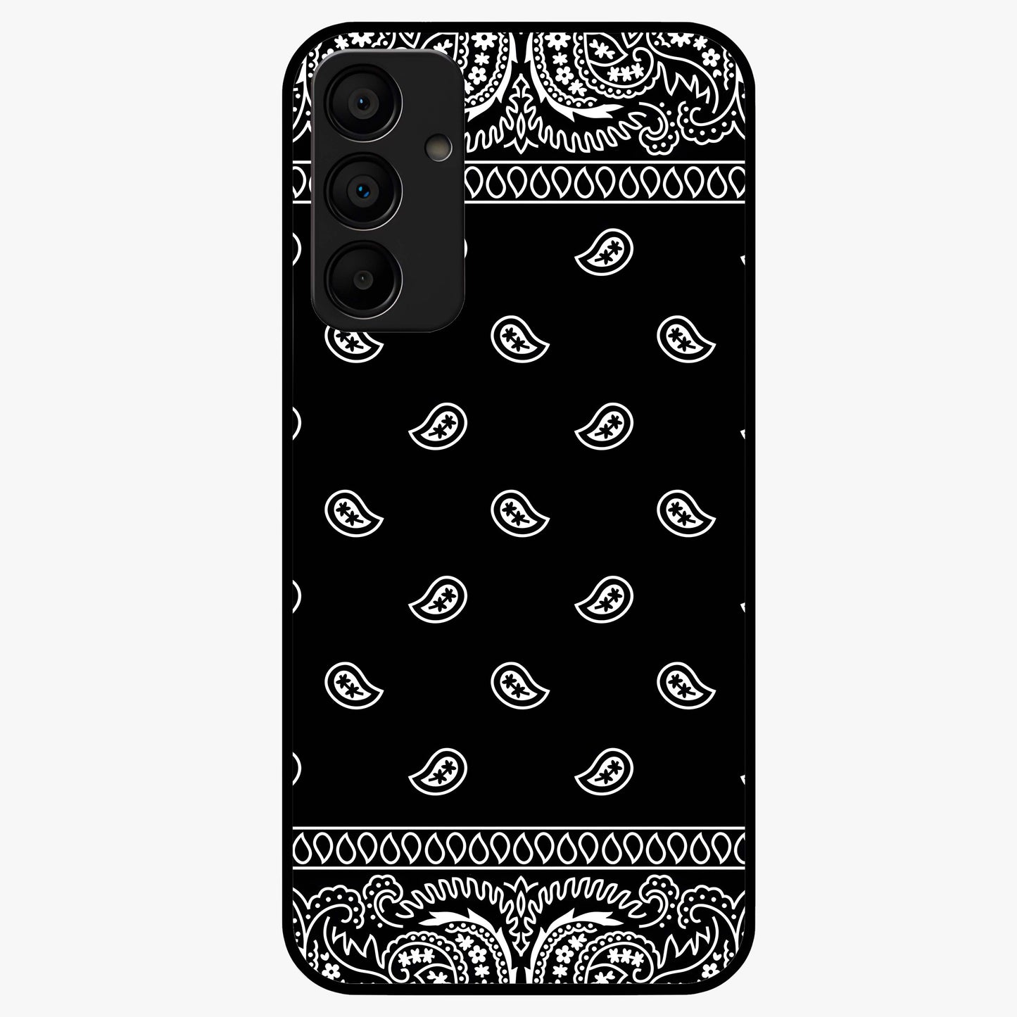 Retro Rebel Threads Glass Case showing flat back view with vintage street style artwork and glossy glass finish.