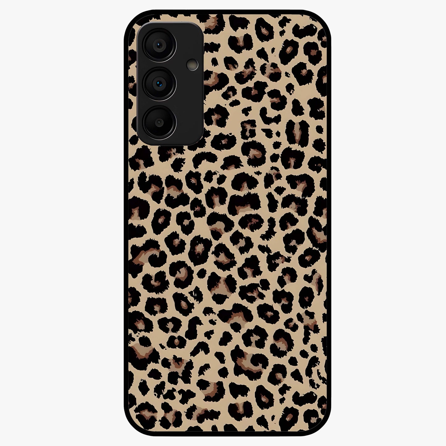 Savage Chic Pattern Glass Case showing flat back view with stylish patterned artwork and glossy glass finish.