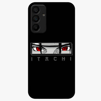 Scarlet Gaze Dominance Glass Case showing flat back view with striking red themed artwork and glossy glass finish.
