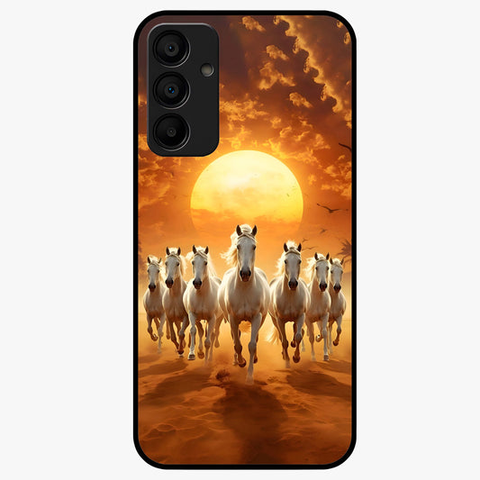 Wild Sunset Majesty Glass Case showing flat back view with majestic sunset landscape artwork and glossy glass finish.