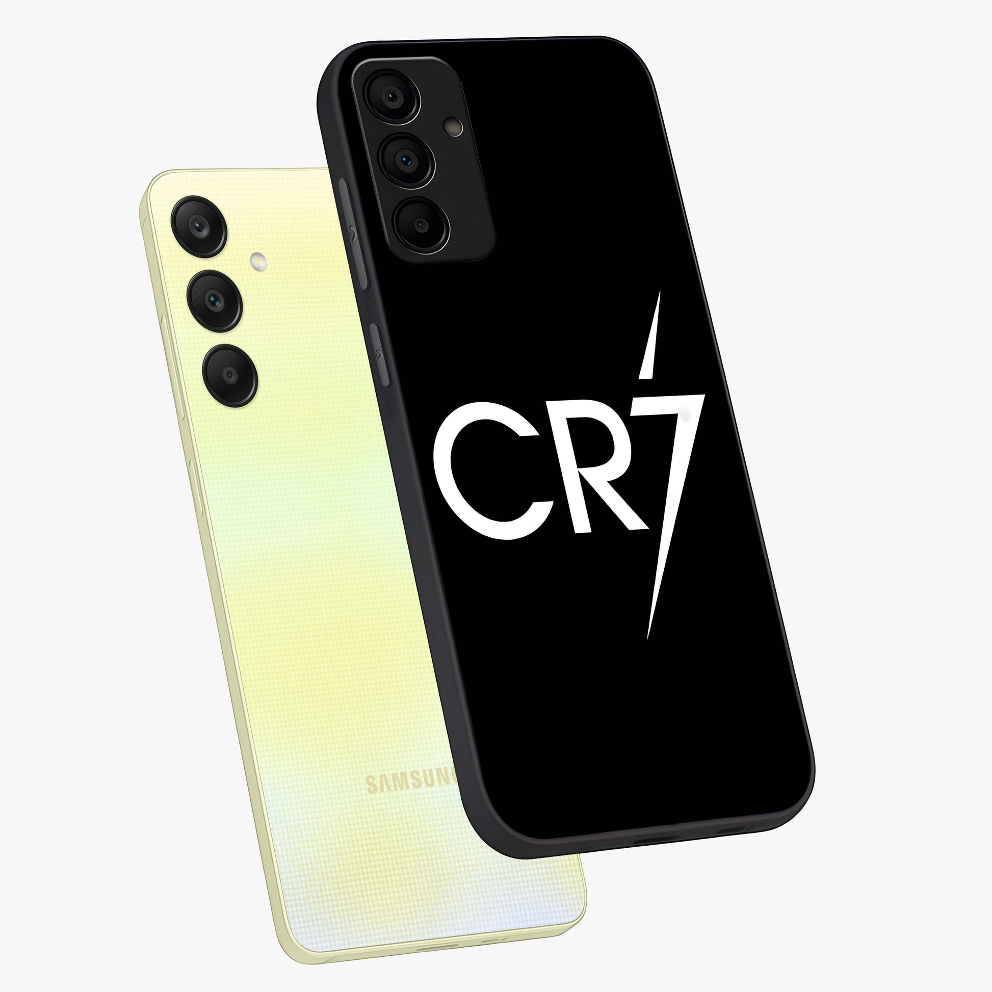 Cr7 Elite Strike Glass Case displayed in angled mockup highlighting powerful sports graphic with bold athletic theme.