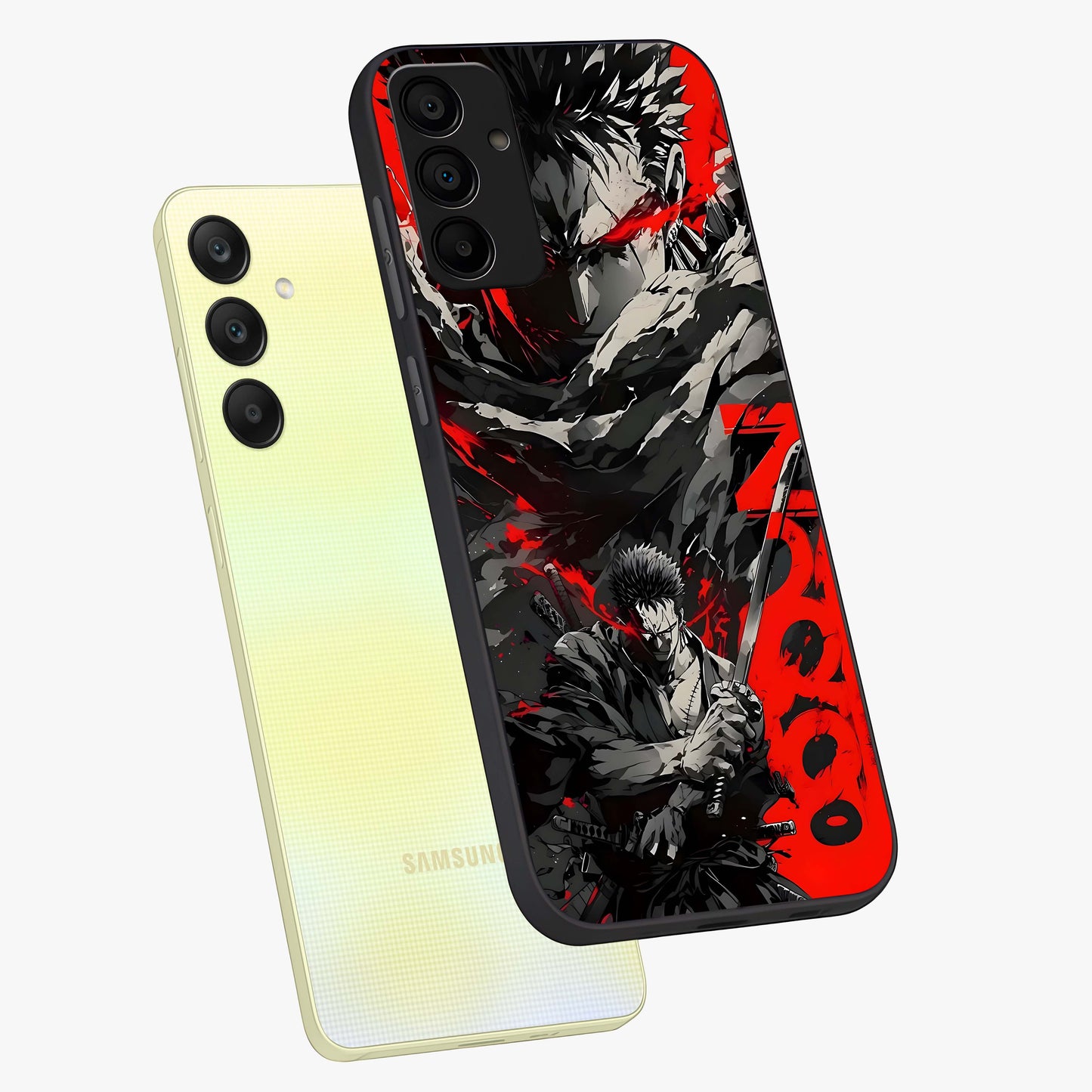 Demon Sword Resolve Glass Case displayed in angled mockup highlighting powerful demon sword illustration with dark fantasy aesthetic.