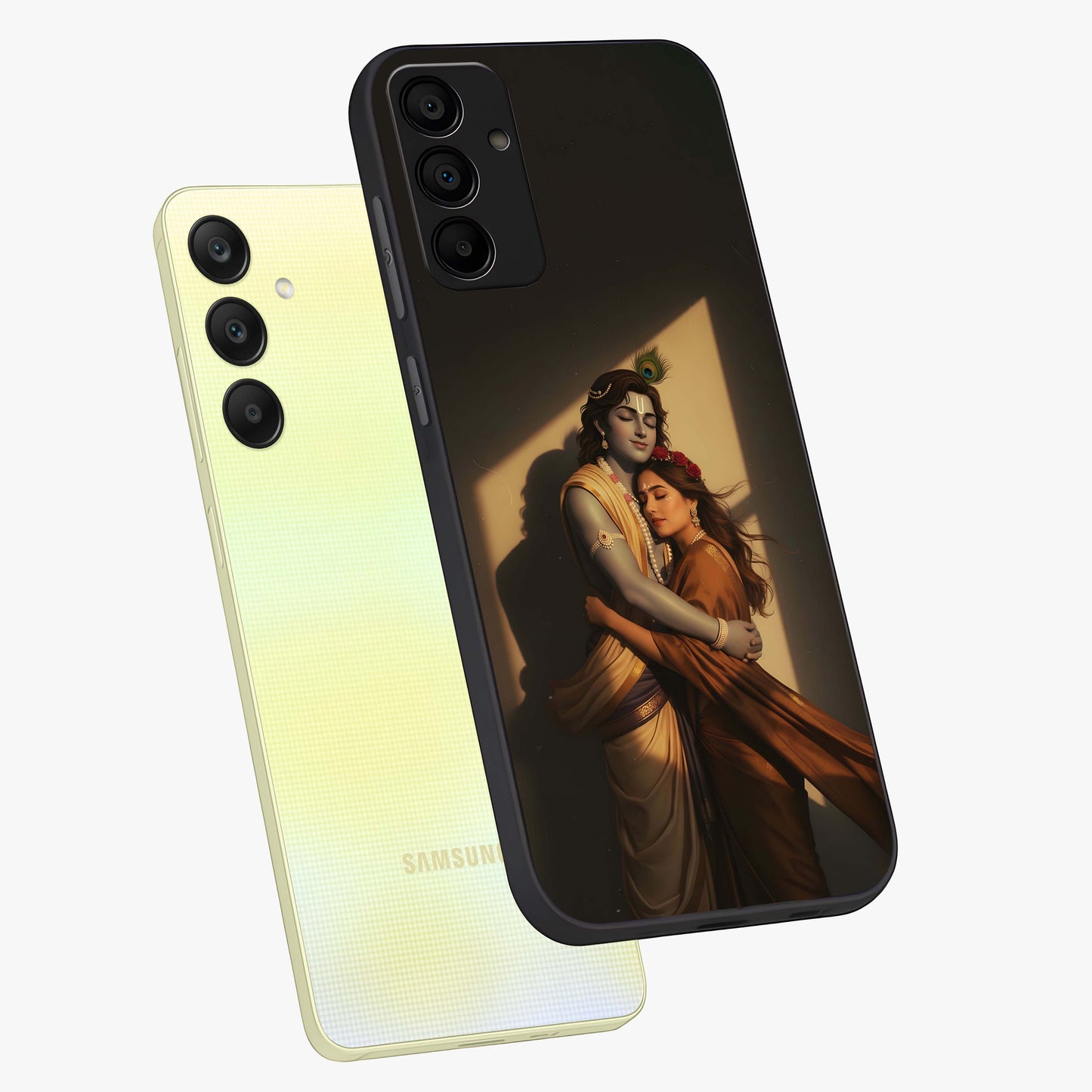 Divine Eternal Love Glass Case displayed in angled mockup highlighting elegant divine inspired design with peaceful aesthetic.