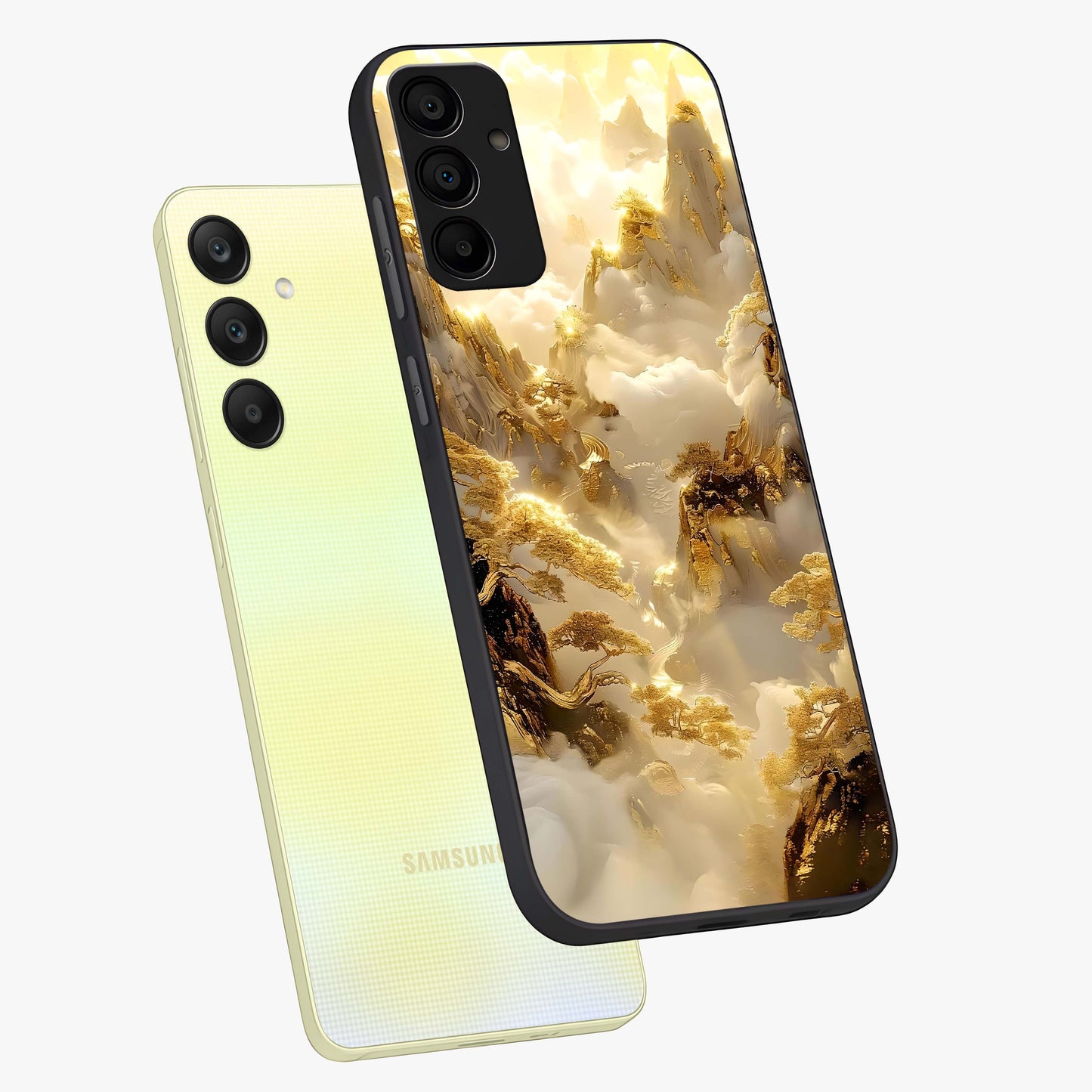 Gates Of Illumination Glass Case displayed in angled mockup highlighting radiant portal inspired design with fantasy aesthetic.