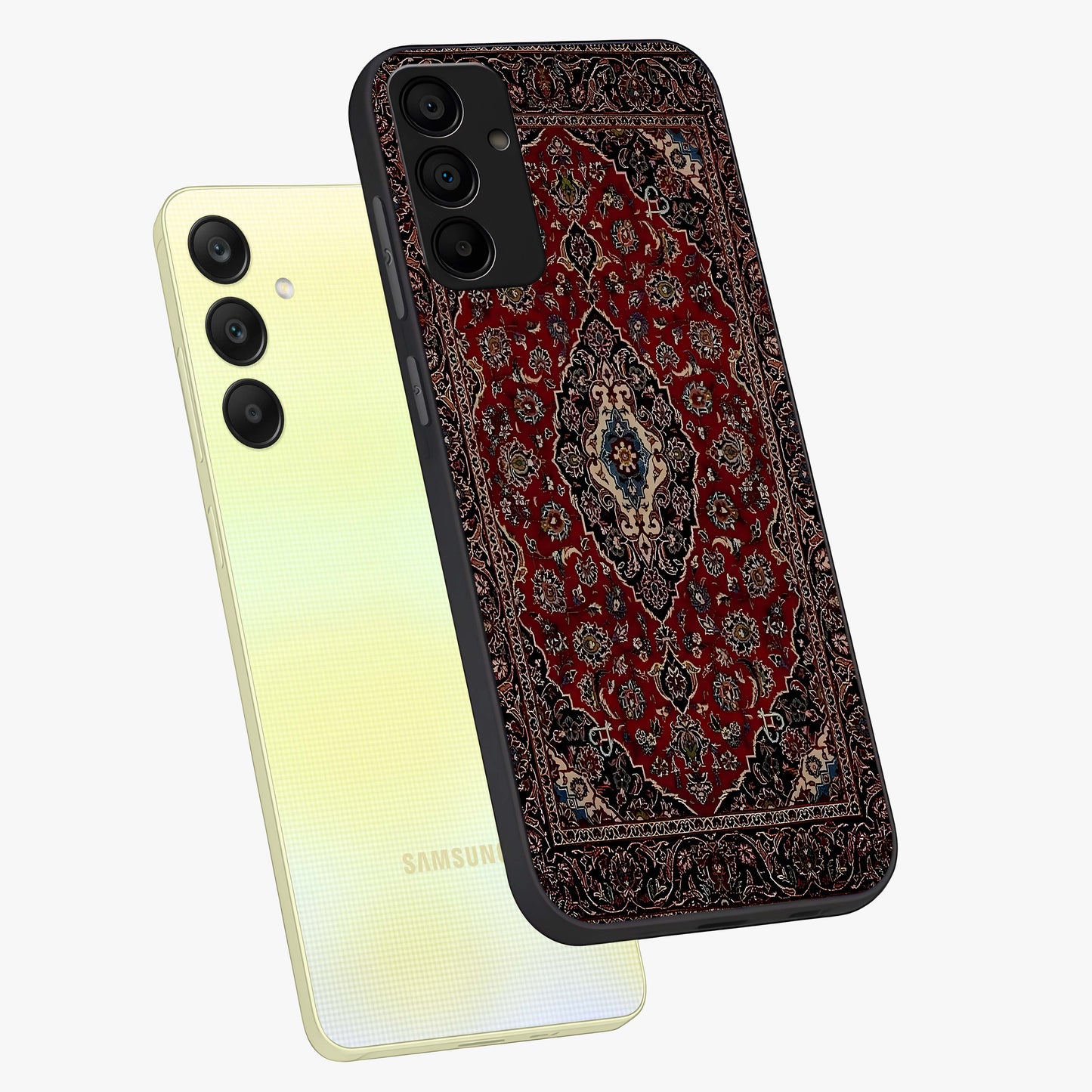 Heritage Carpet Royale Glass Case displayed in angled mockup highlighting intricate royal carpet design with heritage aesthetic.